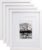 Egofine 11×14 Picture Frames Set of 4, Made of Solid Wood Covered by Plexiglass 5×7 and 8×10 with Mat or 11×14 without Mat, for Table Top Display and Wall Mounting Photo Frame White