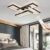 Shine LUEST Modern LED Ceiling Lights for Bedroom 26″ Dimmable Square Ceiling Lights for Living Room with Remote Control Black Bedroom Light Fixture for Kitchen,Bathroom,Balcony