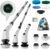 Electric Bathroom Cleaning Brush Cordless Shower Scrubber SD-CTB01 | Spin Scrubber Full Body Waterproof IPX7 with Adjustable Handle, 8 Replaceable Brush Heads for Bathtub/Kitchen/Window/Home