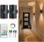 EZVALO Motion Sensor Wall Lights, Rechargeable Battery Operated LED Wall Sconce with Remote, 3 Color Temps & RGB, Peel and Stick Wall Lamps for Hallway, Stairway, Living Room (2 Pack, Black)