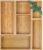 MapleGrace Bamboo Drawer Organizer Set, Individual Wood Storage Organizers | 5 PCS Multi-Use Junk Drawer Divider, Storage Trays Containers for Kitchen, Bathroom, Office Desk, Makeup, Jewelry, Utensils