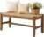Alaterre Newport Solid Wood Entryway Bench with Rush Seat, Natural | 40” Shoe Bench, Modern Farmhouse Indoor Table Bench with Natural Seagrass Rush Seat, for Mudroom, Dining Room, or Kitchen
