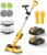 qimedo Cordless Electric Mop M3, 6000mAh, 2-in-1 Power Scrubber & Mops | 800RPM Floor Scrubber Machine, Automatic Spin Mops with Smart Display, Rotating Mop with LED Light & Water Spray