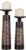 Creative Scents Dublin Brown Pillar Candle Holder Set of 2 – Home Decor Aesthetic, Coffee Table Decor Mantel Centerpieces Table Decorations, Living Room Decor or Dining Tabletop Decor -Gift Packaged-