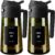 SWEET VIEW 2PCS Olive Oil Dispenser and Oil Sprayer | 16oz/470ml Glass Light-Proof Oil Pourer for Kitchen Air Fryer, Cooking, Salad, and BBQ, with Stickers