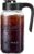 Mason Jar Pitcher, 64 oz (2 quart), Glass Pitcher with Lid | Airtight, Leak proof, Ergonomic Handle, Pour Spout Lid, Fridge Safe, for Sun Tea, Iced Tea, Cold Brew, Lemonade, Outside
