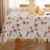 Vinyl Floral Tablecloth with Flannel Backing Rectangle 52 x 70 Inch | Waterproof Oil Proof Plastic Table Cloth, Heavy Duty Table Cover for Summer, Fall, Thanksgiving Dining Party, Picnic, Outdoor