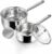 COOKER KING Sauce Pan Set, 1.5 QT & 2 QT Saucepan with Lid, Metal Utensils Safe, No Coating (PFAS/PFOA/PTFE Free), Dishwasher-Friendly, Oven-Safe Up to 900°F, Induction Ready