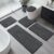 Bathroom Rugs Sets 5 Piece – Thick Memory Foam Bath Mat, Dark Grey | Ultra Soft, Extra Thick, Super Absorbent, Non Slip, Machine Washable, For Bathroom Floor & Tub, 5 Pieces