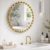 Madison Park 27 inch Gold Round Mirror, Round Mirrors for Wall Decor, Metal Frame Circle Mirrors for Bathroom, Living Room, Circle Wall Metal Art Mirror