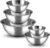 WHYSKO Stainless Steel Mixing Bowls Set, 5-Piece Meal Prep & Food Storage | .75, 1.5, 3, 4 & 5 Quart Metal Mixing Bowls Set for Prep, Serving, Baking & Food Storage, Ecofriendly, Dishwasher Safe