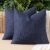 MIULEE Decorative Outdoor Pillow Covers Waterproof 18×18 Navy | Solid Faux Linen Throw Pillow Covers Set of 2 Farmhouse for Patio Furniture Tent Balcony Garden Couch Sofa Cushion