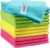 HOMEXCEL 12PK Microfiber Cleaning Cloth, Cleaning Rag for Home, 11.5×11.5in | Reusable, Lint Free, Scratch-Free and Highly Absorbent Towels for Kitchen, Window and Glass, Cars (Green/Blue/Yellow/Pink)