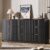 MAISONARIA Black 9 Drawer Dresser for Bedroom, 63″ Wide Modern Fluted Dresser with Gold Metal Handles, Chest of Drawers for Bedroom, Living Room, Entryway, Hallway