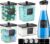 3+1+1 Pack Laundry Pods Container & Dryer Sheet Holder with Lid | 54OZ Soap Detergent Dispenser, Black Laundry Room Organization and Storage