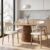 UVV Dining Chairs Set of 4, Metal Kitchen Chairs with Modern Fabric Upholstered for Dining Room, Beige