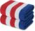 Premium Terry Cabana Beach Towel 2 Pack, 30” x 60” Soft Absorbent Cotton Pool Towel, Quick Dry Towel for Beach and Pool (Mariner Stripes)