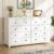 EnHomee White Dresser for Bedroom with 10 Drawer, Multi-Layer Organization | Modern Wood Chest, 52″W TV Stand Versatile for Living Room Entryway Closet, Metal Frame and Handles, Smooth Glides, Anti-Tip