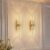 camuucci Battery Operated Wall Sconces Set of 2, Rechargeable Wall Lights | 12000mAh Long-Lasting Battery,Dimmable Cordless Sconce,No Wiring Needed for Bedroom,Living Room,Gold 15.3-Inch