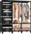 Portable Closet, Easy Assembly, Large Capacity Wardrobe Closet | Sturdy and Stable Clothes Rack with Shelves 4 Storage Baskets and 2 Hanging Rods, for Bedroom and Cloakroom 50 In Black