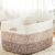 Artfeel Blanket Basket,Rectangle Woven Baskets for Storage,65L Laundry Basket for Decorative Nursery Blanket,Toys,Dirty Clothes and Magazine in Shelves,Baby Room,and Living Room